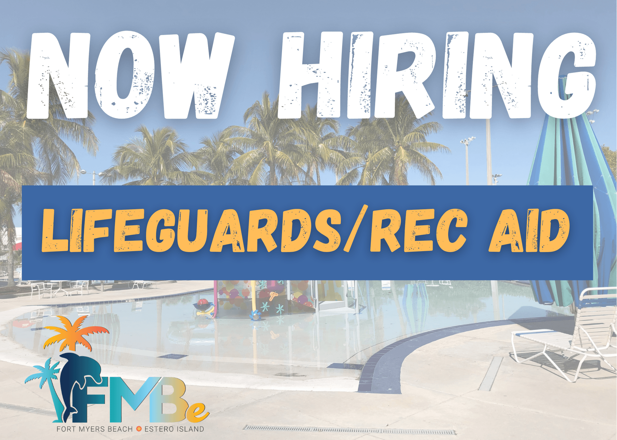 NOW HIRING lifeguards rec aid