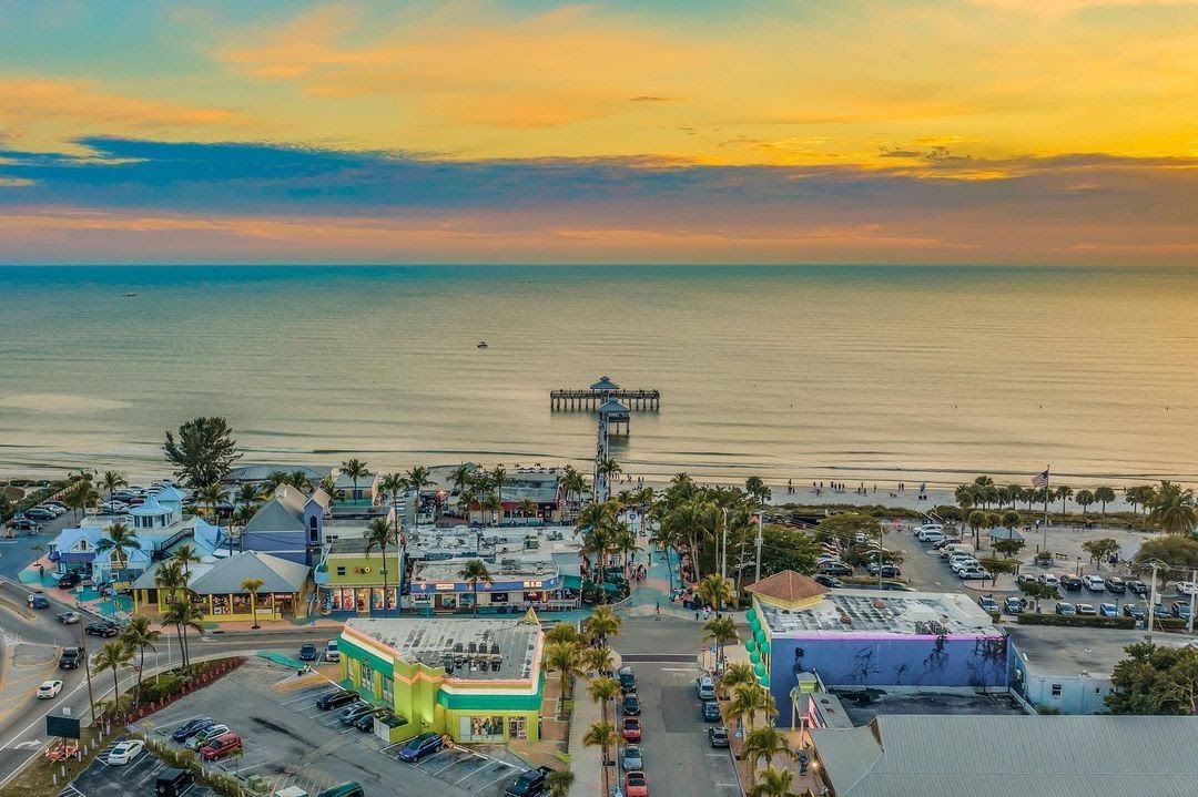 downtown FMB aerial beches of FM-Sanibel 1-26-21