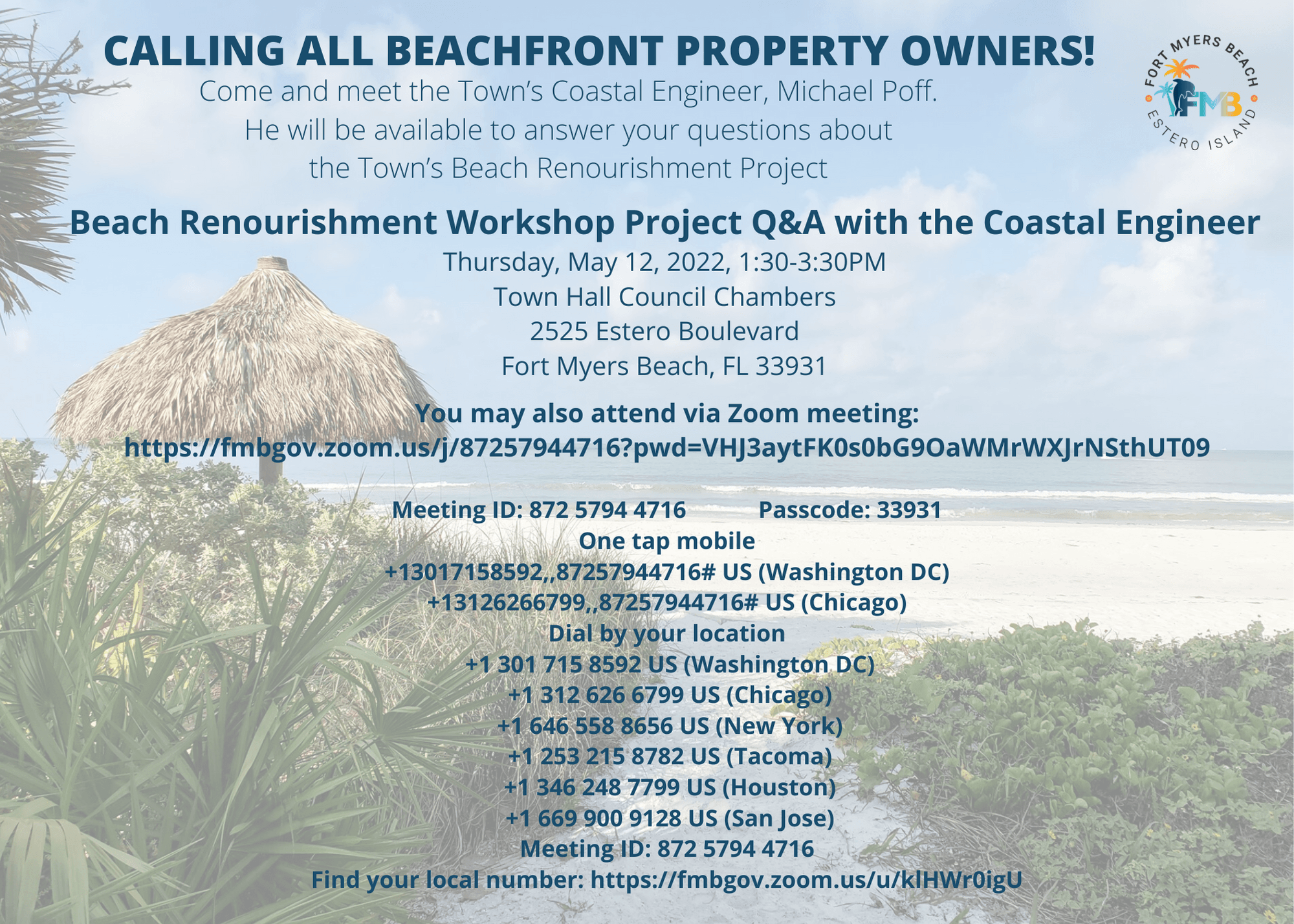 CALLING ALL BEACHFRONT PROPERTY OWNERS!