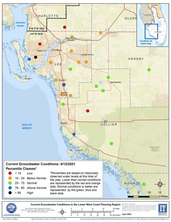 SFWMD map lower west coast water users